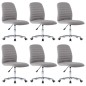 vidaXL Sillas de comedor 6 unidades tela gris claro vidaXL Sillas de comedor 6 unidades tela gris claro