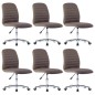 vidaXL Sillas de comedor 6 unidades tela color gris topo vidaXL Sillas de comedor 6 unidades tela color gris topo