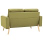 vidaXL Juego de sofás 2 piezas de tela verde vidaXL Juego de sofás 2 piezas de tela verde
