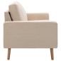 vidaXL Conjunto de sofás 2 piezas de tela color crema