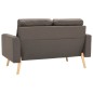 vidaXL Juego de sofás 3 piezas de tela gris taupe vidaXL Juego de sofás 3 piezas de tela gris taupe