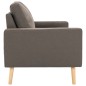 vidaXL Juego de sofás 3 piezas de tela gris taupe vidaXL Juego de sofás 3 piezas de tela gris taupe
