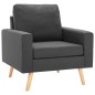 vidaXL Juego de sofás de 2 piezas de tela gris oscuro vidaXL Juego de sofás de 2 piezas de tela gris oscuro