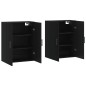 vidaXL Armarios de pared 2 unidades negro 69,5x34x90 cm