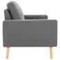 vidaXL Conjunto de sofás de 3 piezas tela gris claro vidaXL Conjunto de sofás de 3 piezas tela gris claro