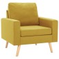 vidaXL Juego de sofás 3 piezas de tela amarillo vidaXL Juego de sofás 3 piezas de tela amarillo