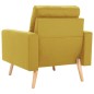 vidaXL Juego de sofás 3 piezas de tela amarillo vidaXL Juego de sofás 3 piezas de tela amarillo