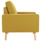 vidaXL Juego de sofás 3 piezas de tela amarillo vidaXL Juego de sofás 3 piezas de tela amarillo