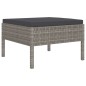 vidaXL Set de muebles de jardín 4 pzas y cojines ratán sintético gris vidaXL Set de muebles de jardín 4 pzas y cojines ratán sintético gris