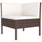 vidaXL Set muebles de jardín 6 piezas y cojines ratán sintético marrón vidaXL Set muebles de jardín 6 piezas y cojines ratán sintético marrón
