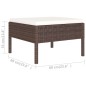 vidaXL Set muebles de jardín 6 piezas y cojines ratán sintético marrón vidaXL Set muebles de jardín 6 piezas y cojines ratán sintético marrón