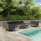 vidaXL Set de muebles de jardín 10 pzas y cojines ratán sintético gris vidaXL Set de muebles de jardín 10 pzas y cojines ratán sintético gris