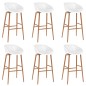 vidaXL Mesa alta y taburetes de bar 7 piezas negro y blanco vidaXL Mesa alta y taburetes de bar 7 piezas negro y blanco