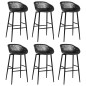 vidaXL Mesa alta y taburetes de bar 7 piezas blanco y negro vidaXL Mesa alta y taburetes de bar 7 piezas blanco y negro