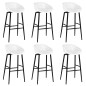 vidaXL Mesa alta y taburetes de bar 7 piezas negro y blanco vidaXL Mesa alta y taburetes de bar 7 piezas negro y blanco