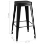 vidaXL Set de muebles de bar de 7 piezas blanco y negro
