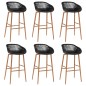 vidaXL Mesa alta y taburetes de bar 7 piezas negro vidaXL Mesa alta y taburetes de bar 7 piezas negro