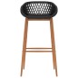 vidaXL Mesa alta y taburetes de bar 7 piezas negro vidaXL Mesa alta y taburetes de bar 7 piezas negro