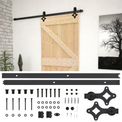 vidaXL Puerta corredera con herrajes madera maciza de pino 90x210 cm 