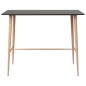 vidaXL Mesa alta y taburetes de bar 7 piezas negro y gris vidaXL Mesa alta y taburetes de bar 7 piezas negro y gris