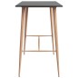 vidaXL Mesa alta y taburetes de bar 7 piezas negro y gris vidaXL Mesa alta y taburetes de bar 7 piezas negro y gris