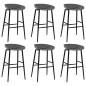 vidaXL Mesa alta y taburetes de bar 7 piezas negro y gris vidaXL Mesa alta y taburetes de bar 7 piezas negro y gris