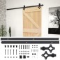 vidaXL Puerta corredera con herrajes madera maciza de pino 80x210 cm vidaXL Puerta corredera con herrajes madera maciza de pino 80x210 cm