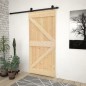 vidaXL Puerta corredera con herrajes madera maciza de pino 90x210 cm vidaXL Puerta corredera con herrajes madera maciza de pino 90x210 cm