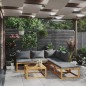 vidaXL Muebles de jardín 6 pzas cojines madera maciza de acacia 