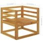 vidaXL Muebles de jardín 5 pzas cojines crema madera maciza de acacia vidaXL Muebles de jardín 5 pzas cojines crema madera maciza de acacia