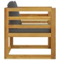 vidaXL Muebles de jardín 5 pzas cojines madera maciza de acacia 