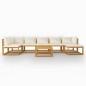 vidaXL Muebles de jardín 8 pzas cojines crema madera maciza de acacia vidaXL Muebles de jardín 8 pzas cojines crema madera maciza de acacia