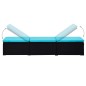 vidaXL Tumbonas de jardín y mesita 3 piezas ratán sintético negro vidaXL Tumbonas de jardín y mesita 3 piezas ratán sintético negro