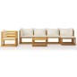 vidaXL Muebles de jardín 7 pzas cojines crema madera maciza de acacia vidaXL Muebles de jardín 7 pzas cojines crema madera maciza de acacia