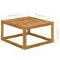 vidaXL Muebles de jardín 7 pzas cojines crema madera maciza de acacia vidaXL Muebles de jardín 7 pzas cojines crema madera maciza de acacia