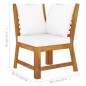 vidaXL Muebles de jardín 4 pzas cojines crema madera maciza de acacia vidaXL Muebles de jardín 4 pzas cojines crema madera maciza de acacia