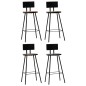 vidaXL Mesa alta y taburetes de bar 5 piezas negro vidaXL Mesa alta y taburetes de bar 5 piezas negro