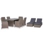 vidaXL Set de comedor de jardín 9 piezas ratán sintético marrón vidaXL Set de comedor de jardín 9 piezas ratán sintético marrón