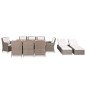 vidaXL Set de muebles de jardín 11 piezas ratán sintético vidaXL Set de muebles de jardín 11 piezas ratán sintético