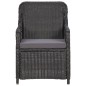 vidaXL Set de comedor de jardín 7 piezas ratán sintético negro vidaXL Set de comedor de jardín 7 piezas ratán sintético negro