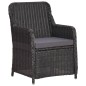 vidaXL Set de comedor de jardín 7 piezas ratán sintético negro vidaXL Set de comedor de jardín 7 piezas ratán sintético negro