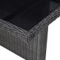vidaXL Set de comedor de jardín 7 piezas ratán sintético negro vidaXL Set de comedor de jardín 7 piezas ratán sintético negro