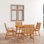 vidaXL Juego de comedor para jardín 5 piezas madera maciza de acacia vidaXL Juego de comedor para jardín 5 piezas madera maciza de acacia