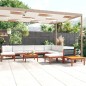 vidaXL Muebles de jardín 12 pzas cojines crema madera maciza acacia vidaXL Muebles de jardín 12 pzas cojines crema madera maciza acacia