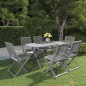 vidaXL Juego de comedor de jardín 7 pzas madera maciza de acacia gris vidaXL Juego de comedor de jardín 7 pzas madera maciza de acacia gris