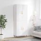 vidaXL Aparador alto madera contrachapada blanco 69,5x34x180 cm vidaXL Aparador alto madera contrachapada blanco 69,5x34x180 cm