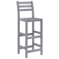 vidaXL Mesa y sillas de bar de jardín 5 pzas gris madera maciza acacia vidaXL Mesa y sillas de bar de jardín 5 pzas gris madera maciza acacia