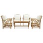 vidaXL Juego muebles de jardín y cojines 5 piezas madera maciza acacia vidaXL Juego muebles de jardín y cojines 5 piezas madera maciza acacia