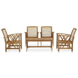 vidaXL Juego de muebles de jardín 5 piezas madera maciza de acacia