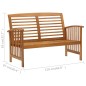 vidaXL Juego de muebles de jardín 5 piezas madera de acacia maciza vidaXL Juego de muebles de jardín 5 piezas madera de acacia maciza
